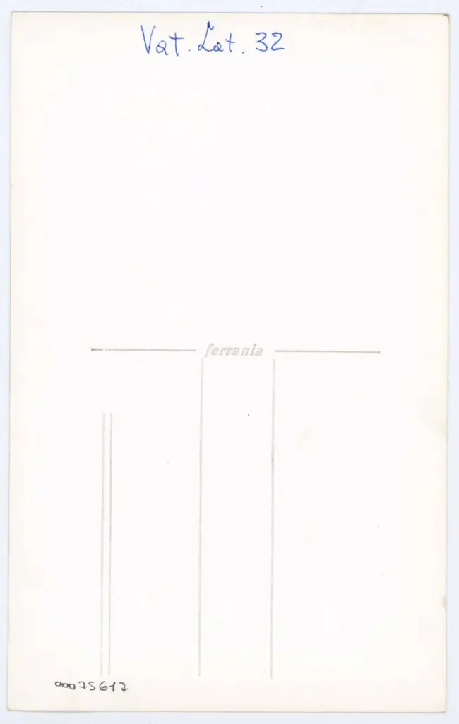 Anonimo , Vat. Lat. 32 , retro