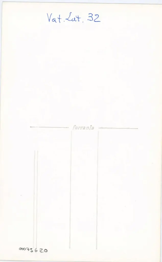 Anonimo , Vat. Lat. 32 , retro