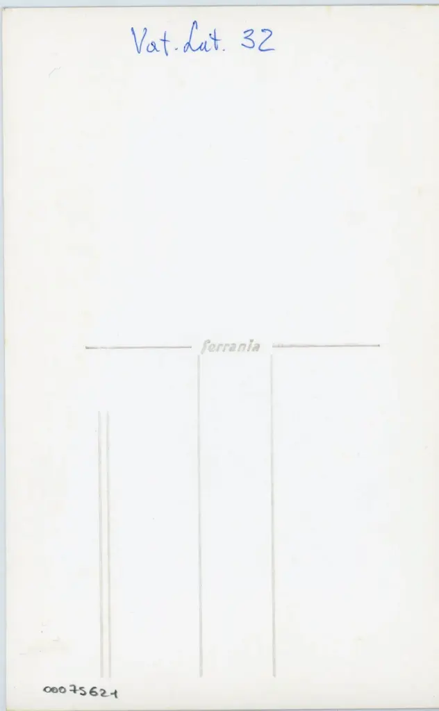 Anonimo , Vat. Lat. 32 , retro