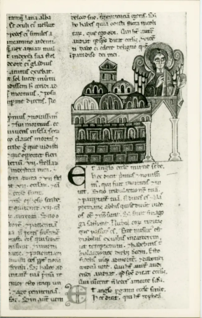 Anonimo sec. XIII , Allegoria delle sette Chiese dell'Asia, Episodio dell'Apocalisse