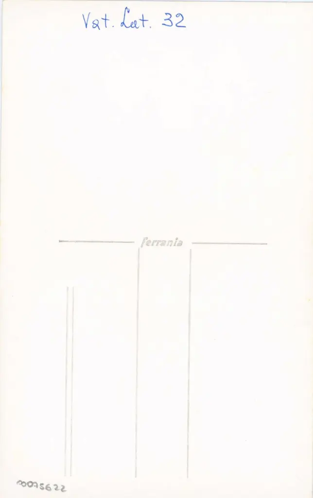 Anonimo , Vat. Lat. 32 , retro