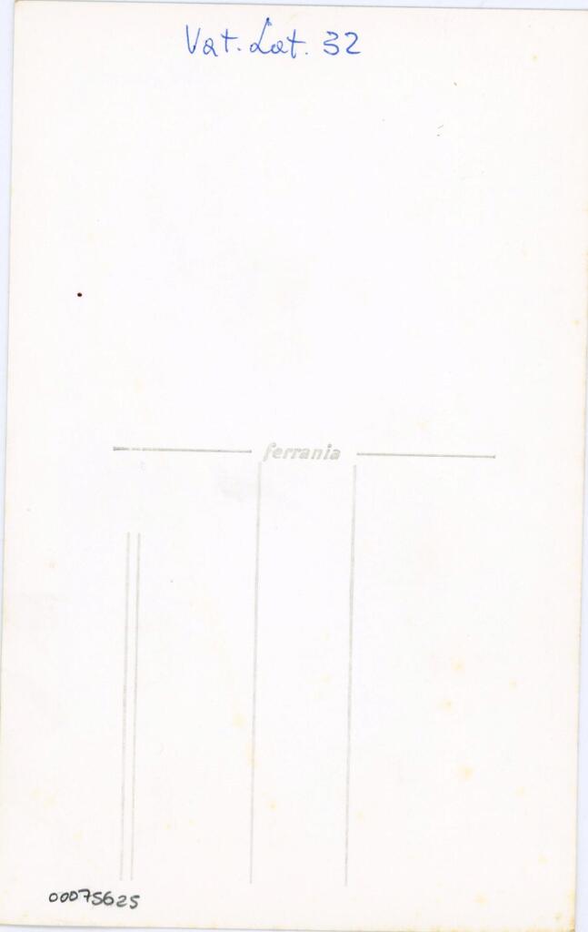 Anonimo , Vat. Lat. 32 , retro