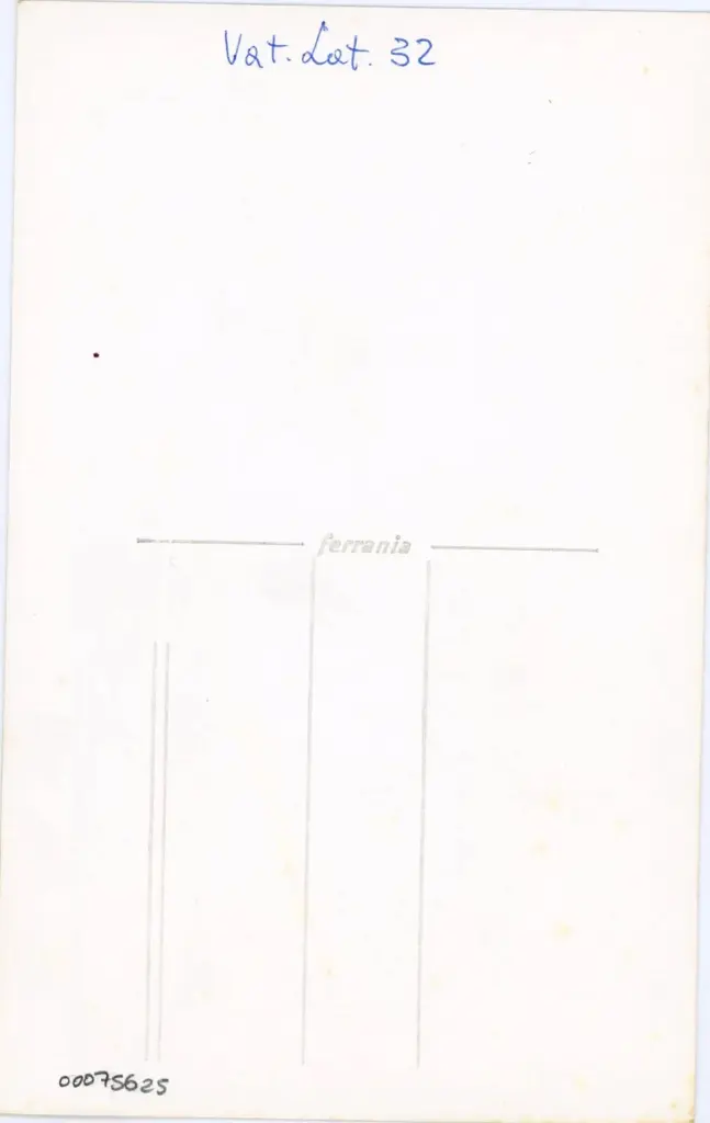 Anonimo , Vat. Lat. 32 , retro