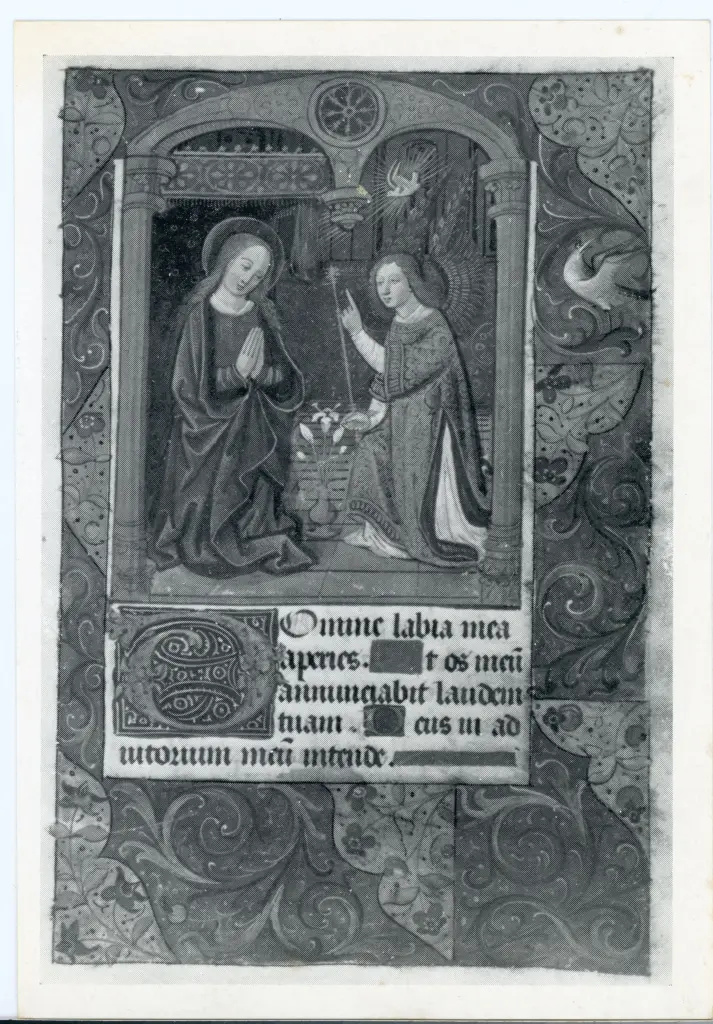 Anonimo , Evangeliario miniato su pergamena preceduto da calendario - Francia: epoca 1400-1420 , fronte