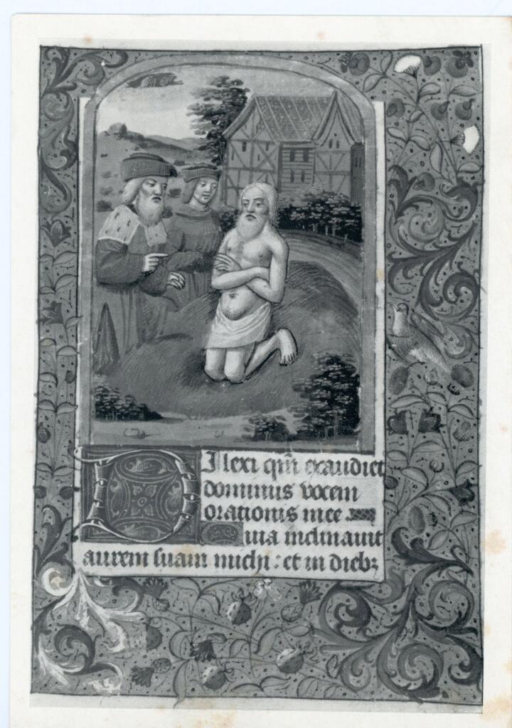 Anonimo , Evangeliario miniato su pergamena preceduto da calendario - Francia: epoca 1400-1420 , fronte