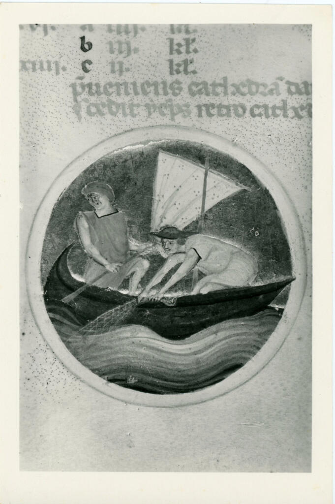 A. Villani e Figli , Anonimo sec. XIII - Pagina di un manoscritto miniato, Calendario , fronte