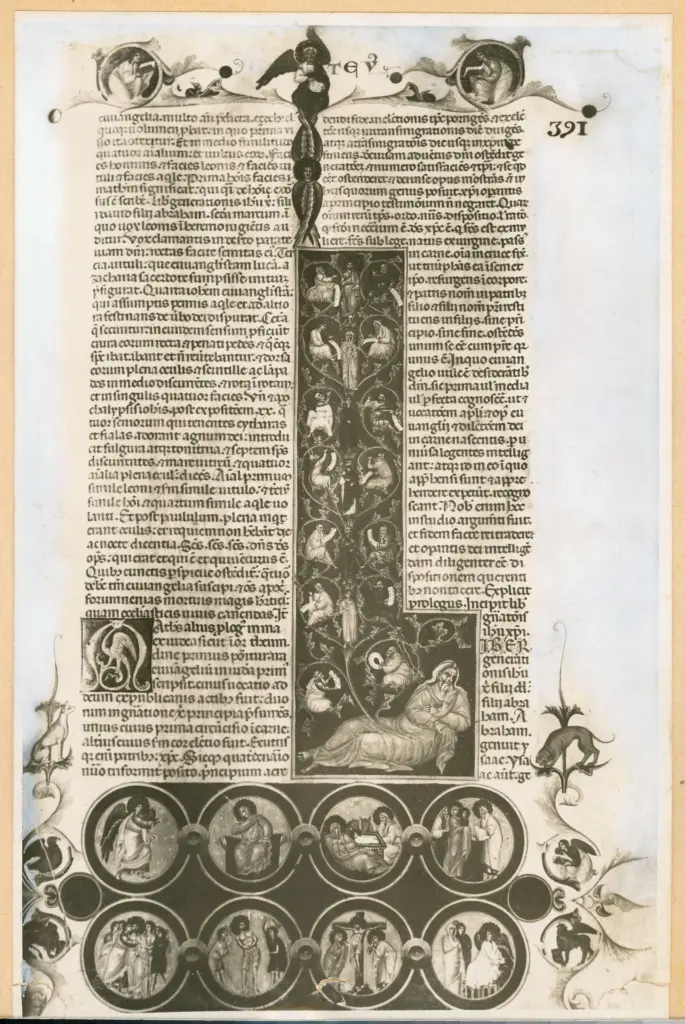 &nbsp; , Iniziale L, Iniziale istoriata, Albero di Jesse