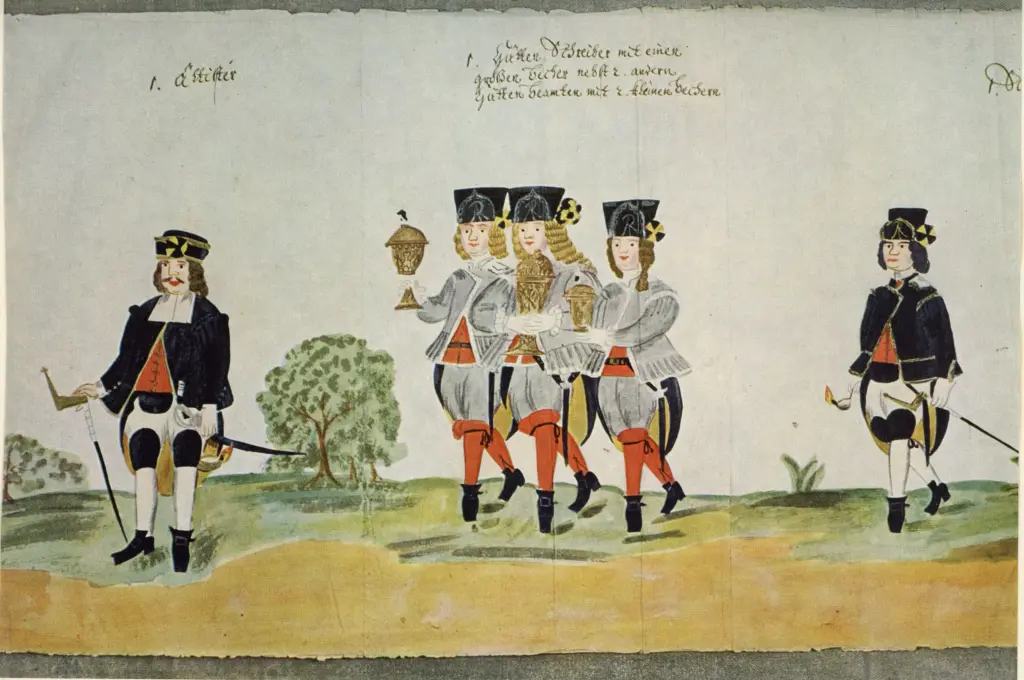 Anonimo - sec. XVIII - Figure maschili , fronte