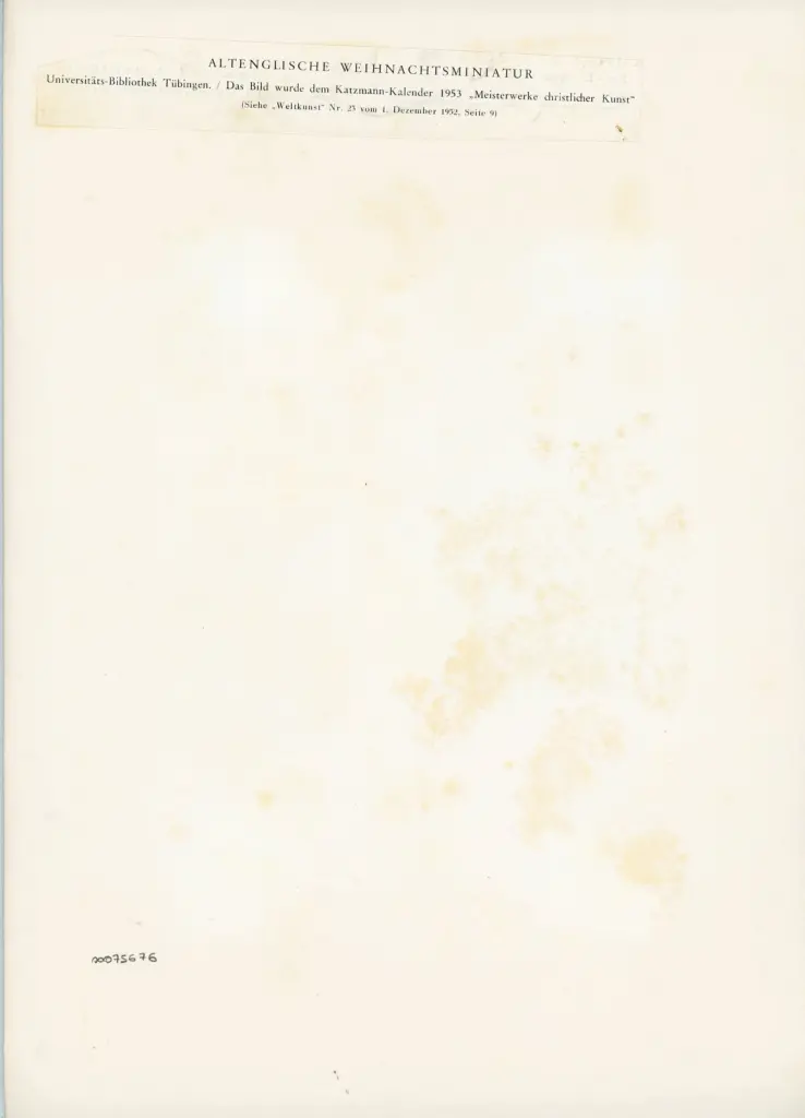 Anonimo - sec. XV, prima met&agrave; - London, British Library, MS Cotton Domitian A XVII, f. 75, intero , retro