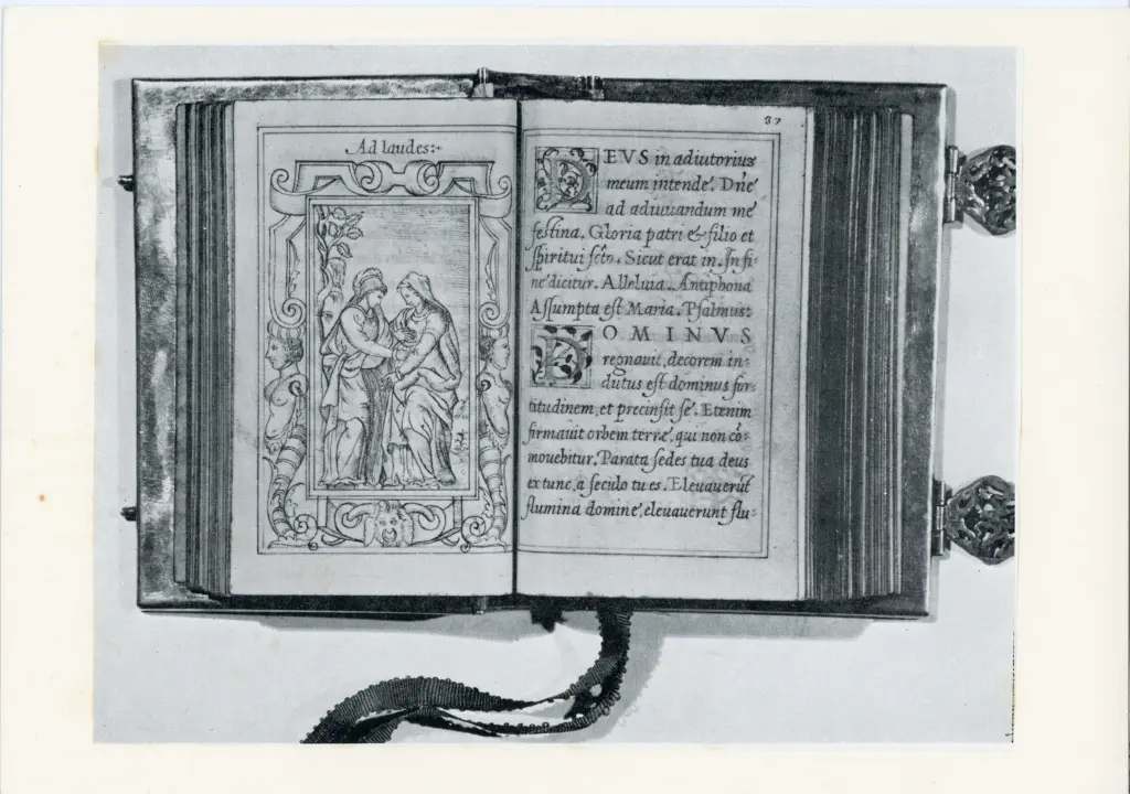 Anonimo - 1568 - Officio della Vergine Maria con calendario, due pagine , fronte