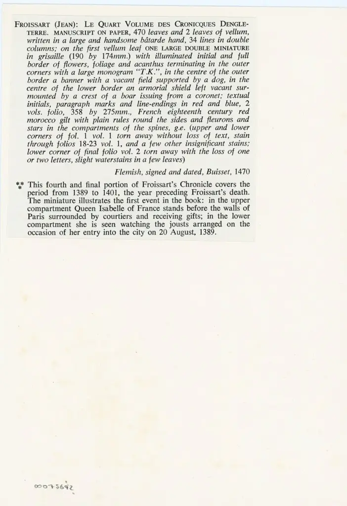 Anonimo fiammingo - sec. XV - Pagina di un manoscritto miniato , retro