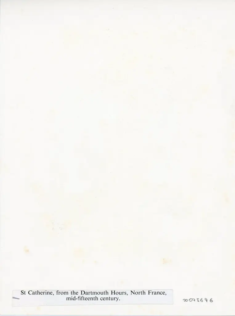 Anonimo francese - sec. XV, metà - Dartmouth Hours, una pagina miniata , retro