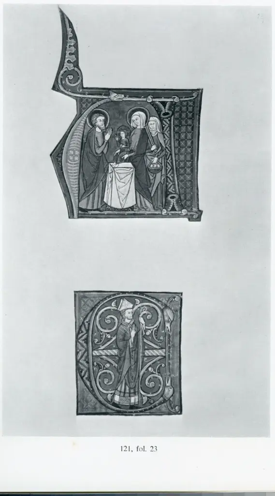 Anonimo - sec. XIII, terzo quarto - Iniziali da un corale inglese , fronte