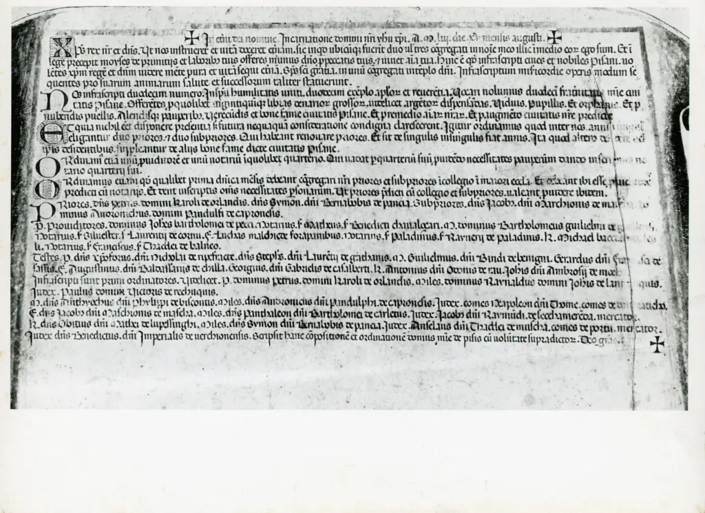 Universit&agrave; di Pisa. Dipartimento di Storia delle Arti , Traini Francesco - ambito - sec. XIV - Testo scritto