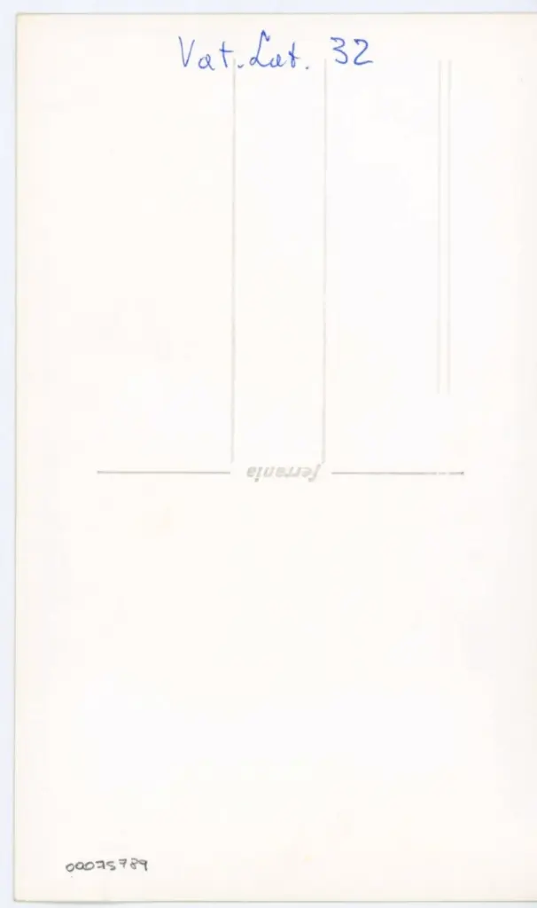 Anonimo , Vat. Lat. 32 , retro