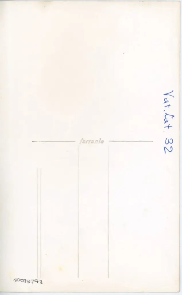 Anonimo , Vat. Lat. 32 , retro