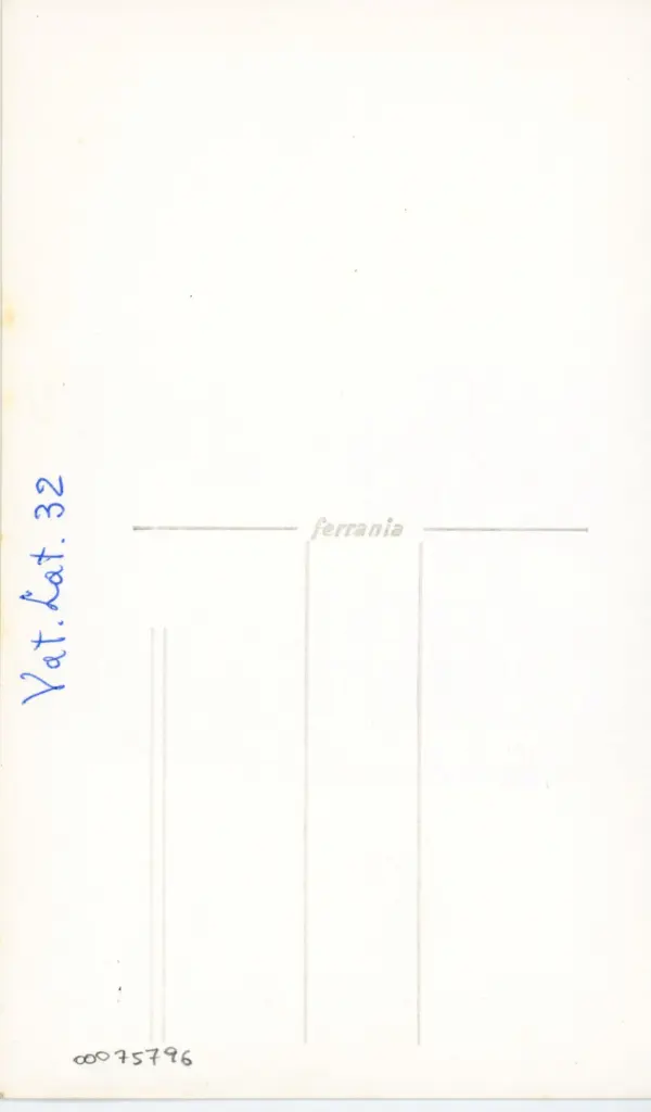 Anonimo , Vat. Lat. 32 , retro