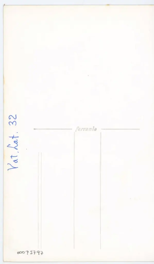 Anonimo , Vat. Lat. 32 , retro