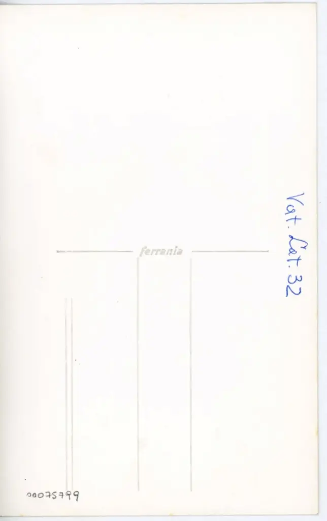 Anonimo , Vat. Lat. 32 , retro