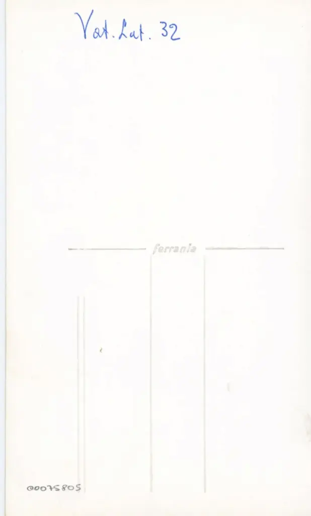 Anonimo , Vat. Lat. 32 , retro