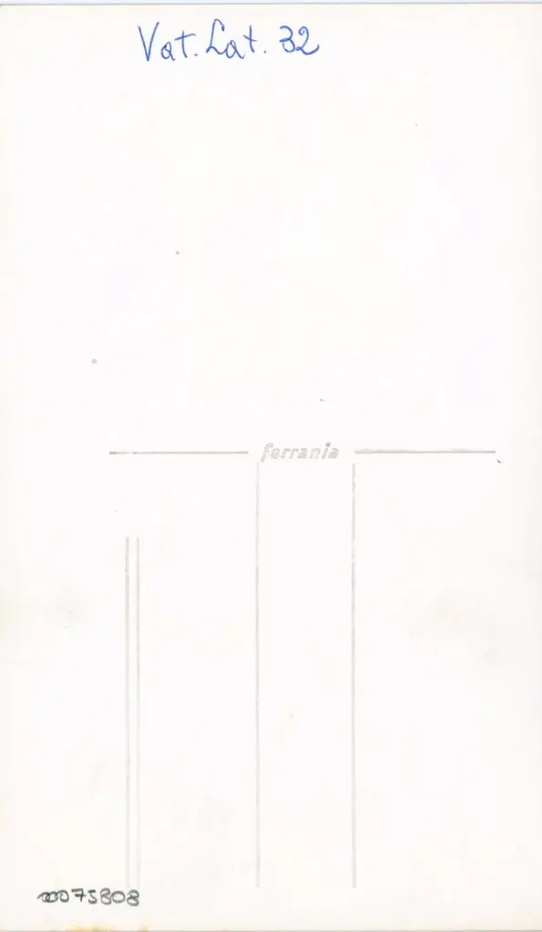 Anonimo , Vat. Lat. 32 , retro