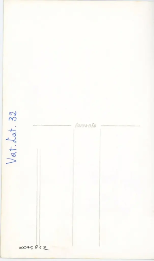 Anonimo , Vat. Lat. 32 , retro