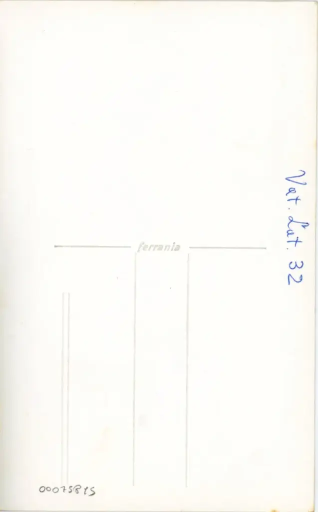Anonimo , Vat. Lat. 32 , retro