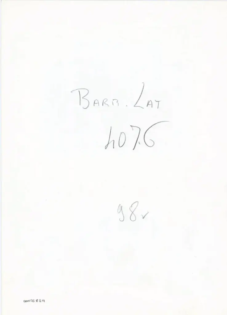 Anonimo , Barb. Lat. 4076 - 98v , retro