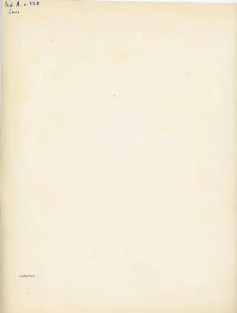 Anonimo , Cod. A. c. 101B - Laus , retro