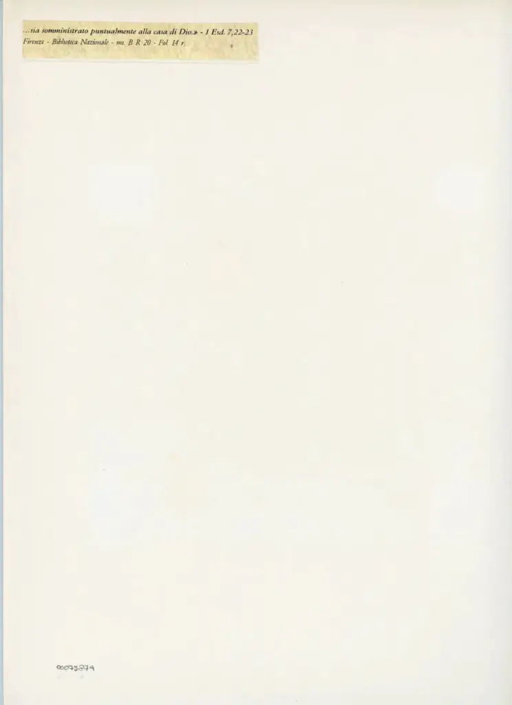 Firenze - Biblioteca Nazionale - ms. B R 20 - Fol. 14 r. , retro