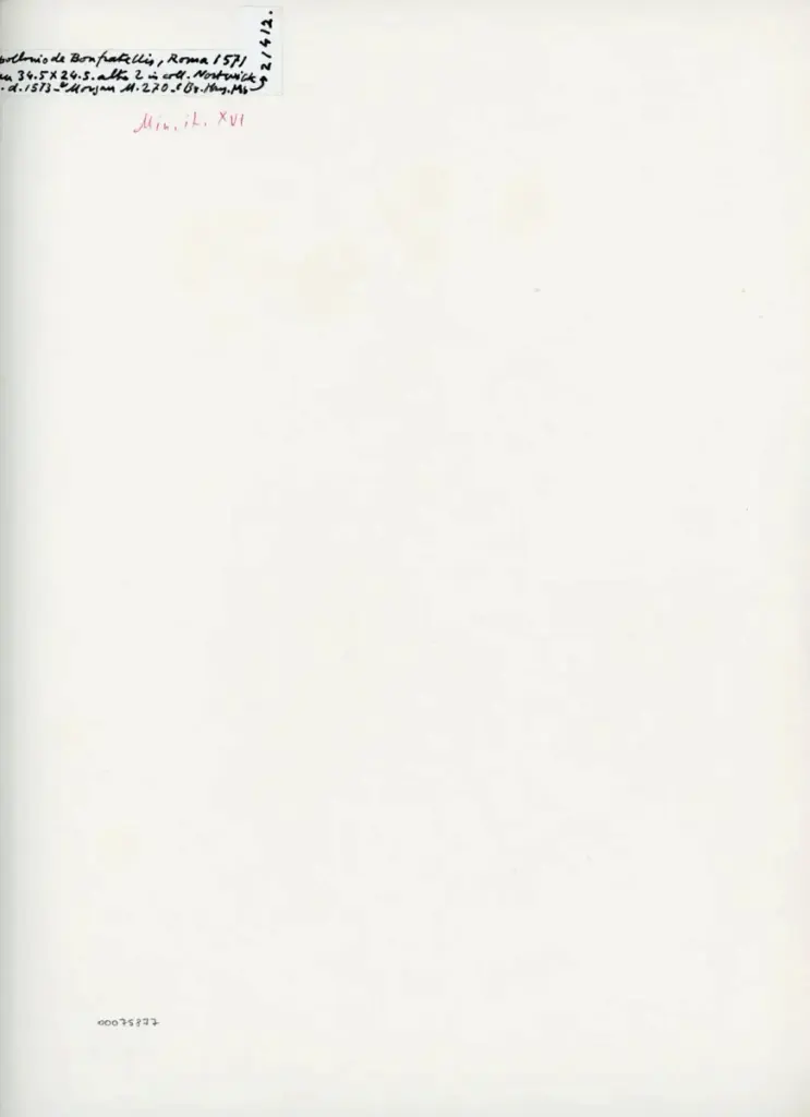 Apollonio de Bonfratelli - sec. XVI - New York, Pierpont Morgan Library, MS M.270 , retro
