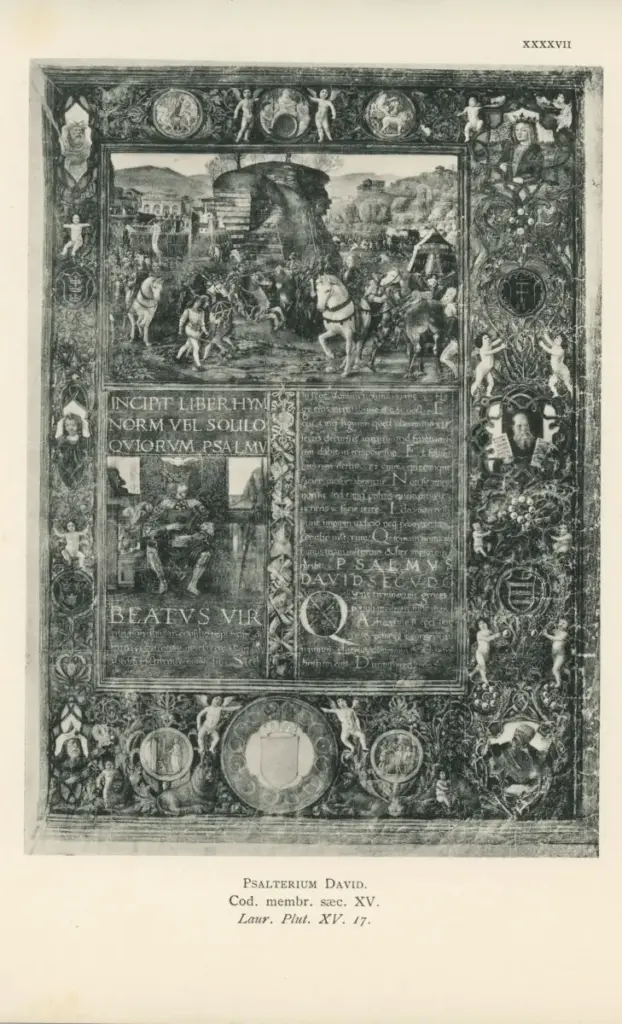 Anonimo , Psalterium David. Cod. Membr. saec. XV. Laur. Plut. XV. 17. , fronte