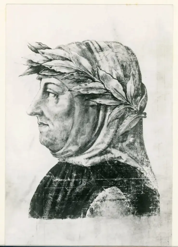 Anonimo , Ritratto di Petrarca - Firenze, Biblioteca Medicea Laurenziana - ms. Plut. 41,1 , fronte