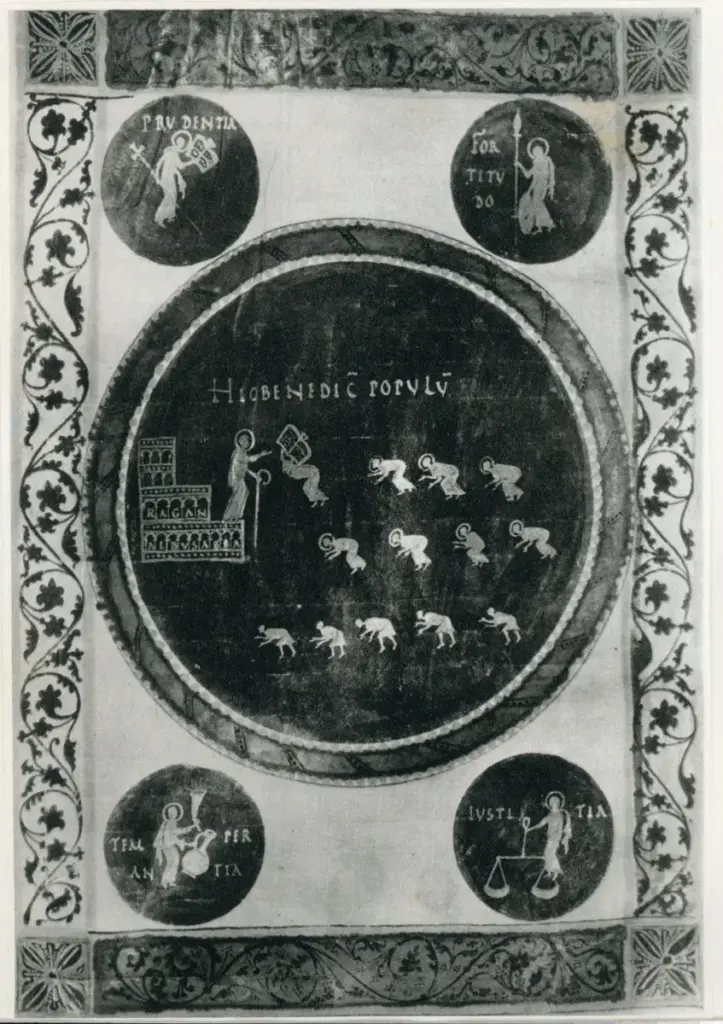 Anonimo sec. IX , Abate benedettino, Quattro virt&ugrave; cardinali