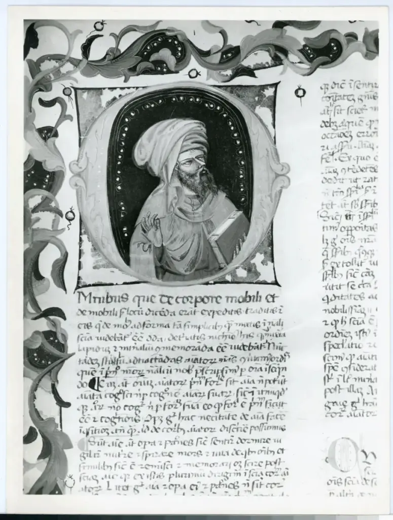 A. Villani e Figli , Anonimo Bolognese Sec XIV - Averro&eacute; - Cesena - Bibl. Malatestiana