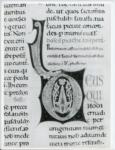 Anonimo italiano sec. XII , Iniziale D, Motivi decorativi fitomorfi