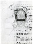 Anonimo italiano sec. XIII , Iniziale A, Motivi decorativi fitomorfi, Notazione musicale