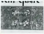 Anonimo italiano sec. XV , Cornice con motivi decorativi fitomorfi, Serafino