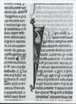 Anonimo italiano sec. XIV , Iniziale I, Iniziale figurata, Motivi decorativi vegetali e zoomorfi