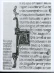 Anonimo italiano sec. XIV , Iniziale A, Iniziale decorata, Motivi decorativi vegetali e zoomorfi