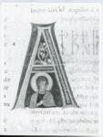 Anonimo italiano sec. XII , Iniziale A, Iniziale abitata, Santo martire, Santo apostolo