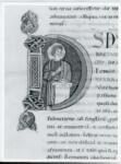 Anonimo italiano sec. XII , Iniziale D, Iniziale abitata, Santo profeta, Intreccio, Motivi decorativi fitomorfi