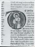Anonimo italiano sec. XI , Iniziale D, Iniziale abitata, Cristo benedicente