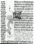 Università di Pisa. Dipartimento di Storia delle Arti , Anonimo italiano - sec. XIV, terzo quarto - Lucca, Biblioteca Capitolare Feliniana, Ms. 233, f. 90v, particolare