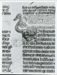 Anonimo italiano sec. XIV , Iniziale C, Iniziale decorata, Motivo decorativo con animali fantastici, Motivo decorativo zoomorfo