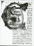 Anonimo spagnolo sec. XII , Iniziale C, Iniziale abitata, Ritratto di scriba allo scrittoio, Intreccio