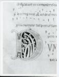 Anonimo italiano sec. XII , Iniziale D, Iniziale decorata, Motivi decorativi vegetali