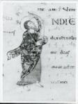 Anonimo italiano sec. XII , Iniziale I, Iniziale figurata, Santo, Cartiglio