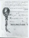 Universit&agrave; di Pisa. Dipartimento di Storia delle Arti , Anonimo italiano - sec. XII, inizio - Lucca, Biblioteca Capitolare Feliniana, Ms. 603, f. 117r, particolare