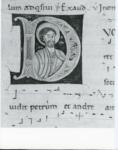 Anonimo italiano sec. XII , Iniziale D, Iniziale abitata, Sant'Andrea, Motivi decorativi geometrici
